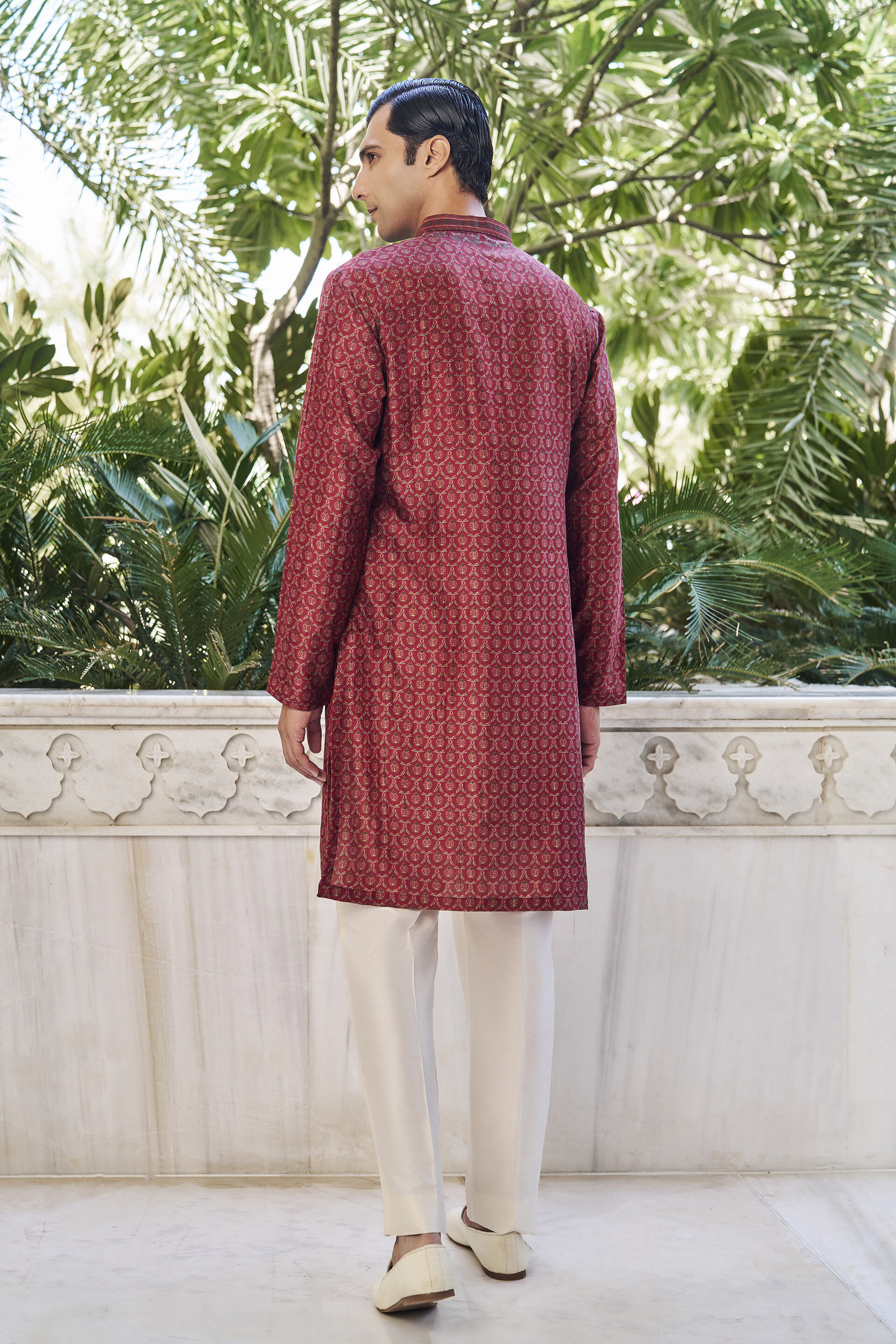 Tavish Red Kurta, Red, image 2